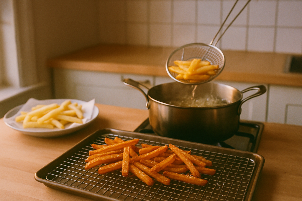 dobbeltstegte pommes frites