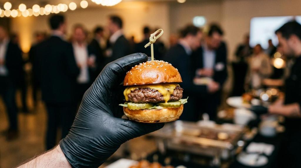 burger catering til kundeevent